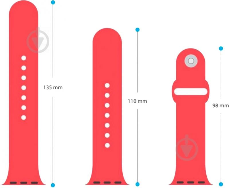 Ремінець Armorstandart Sport Band (3 Straps) для Apple Watch 38-40 мм raspberry red ARM51943 - фото 3