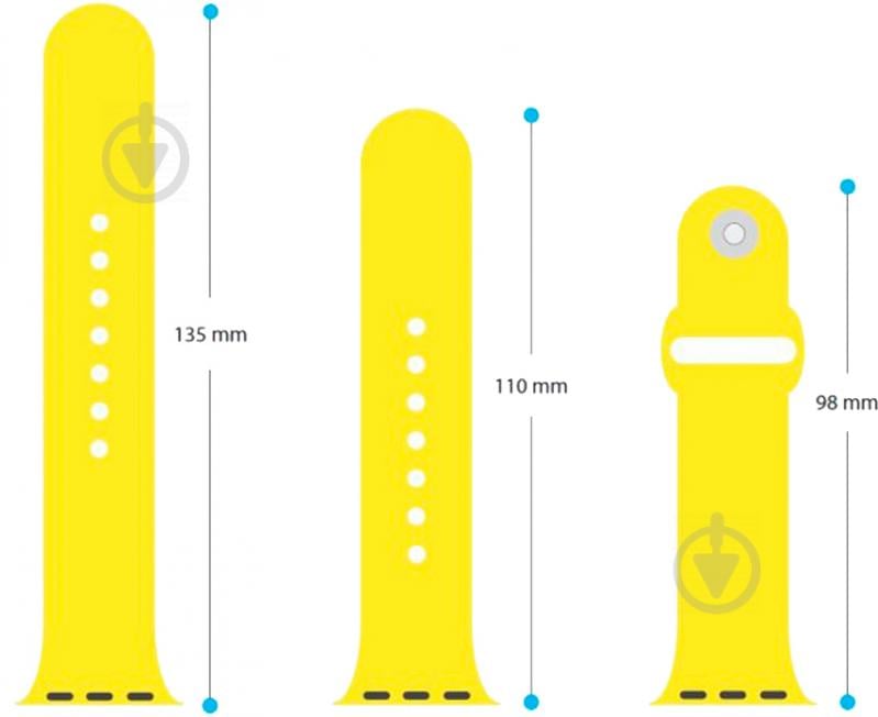 Ремешок Armorstandart Sport Band (3 Straps) для Apple Watch 38-40 мм yellow ARM49079 - фото 2