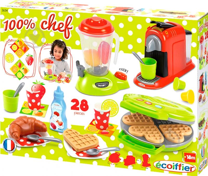 Игровой набор Ecoiffier Кухонная техника Chef с посудой и продуктами 002624 - фото 5