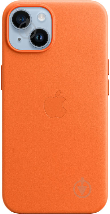 Чехол Apple Leather Case with MagSafe для iPhone 14 orange(MPP83ZE/A) - фото 1