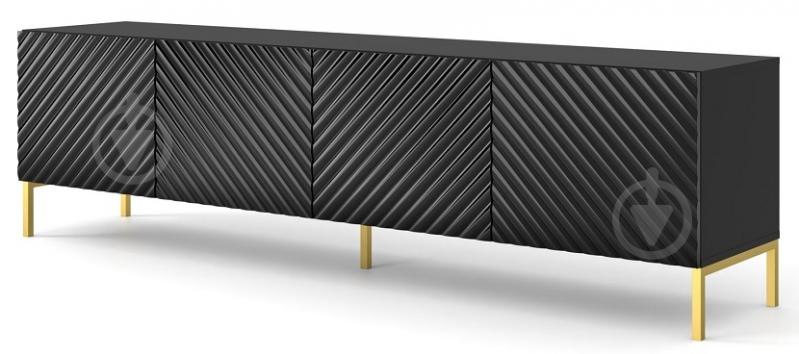 Тумба под ТВ BIM Furniture Surf 4д 2000x560x420 мм черный/золотой(SURF_TV_STAND_200_4D_BLACK_GLO) - фото 1 Тумба под ТВ BIM Furniture Surf 4д 2000x560x420 мм черный/золотой(SURF_TV_STAND_200_4D_BLACK_GLO) - фото 1