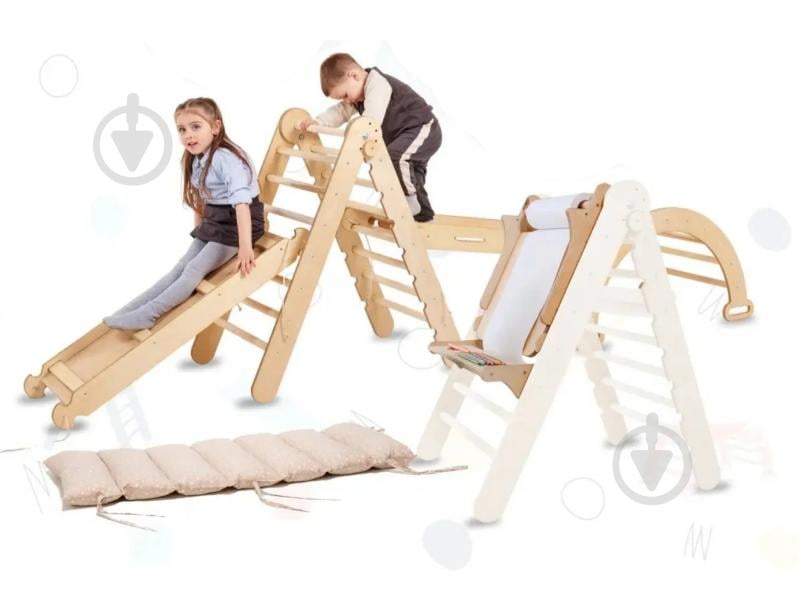 Ігровий комплекс Goodevas 6в1 трикутник Піклера/арка/гірка/сітка/подушка та арт-сет E532 - фото 1 Ігровий комплекс Goodevas 6в1 трикутник Піклера/арка/гірка/сітка/подушка та арт-сет E532 - фото 1