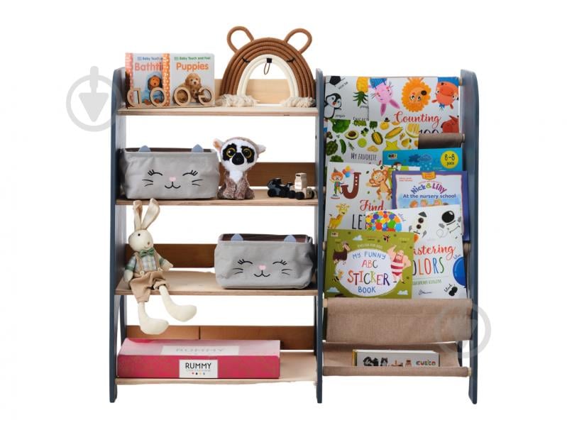 Стелаж Goodevas Монтессорі великий 2в1 для книг та іграшок E648 бежевий - фото 7 Стелаж Goodevas Монтессорі великий 2в1 для книг та іграшок E648 бежевий - фото 7