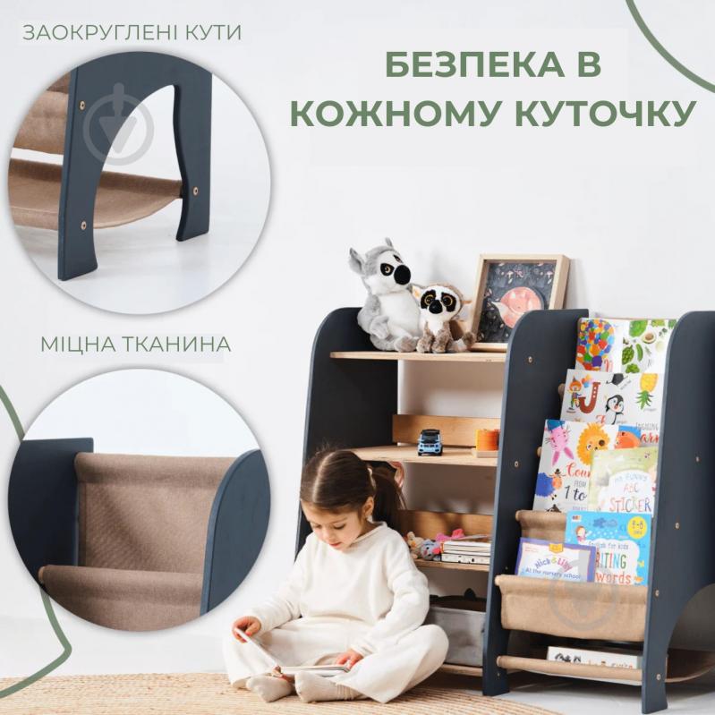 Стелаж Goodevas Монтессорі великий 2в1 для книг та іграшок E648 бежевий - фото 17 Стелаж Goodevas Монтессорі великий 2в1 для книг та іграшок E648 бежевий - фото 17