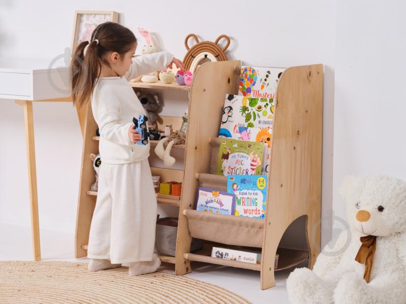 Стелаж Goodevas Монтессорі великий 2в1 для книг та іграшок E648 бежевий - фото 20 Стелаж Goodevas Монтессорі великий 2в1 для книг та іграшок E648 бежевий - фото 20