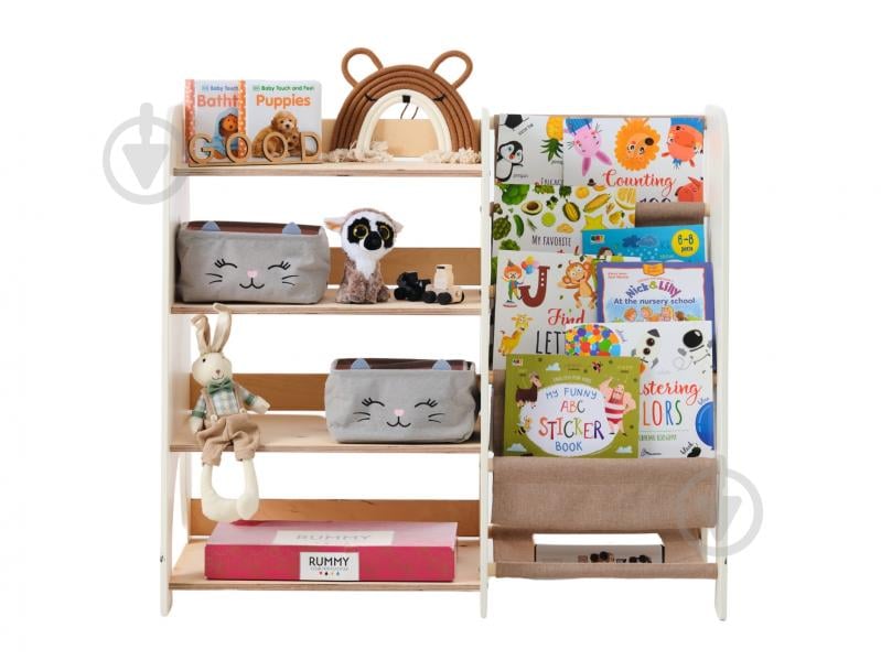 Стелаж Goodevas Монтессорі великий 2в1 для книг та іграшок E648 бежевий - фото 31 Стелаж Goodevas Монтессорі великий 2в1 для книг та іграшок E648 бежевий - фото 31
