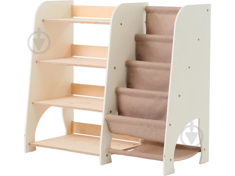 Стелаж Goodevas Монтессорі великий 2в1 для книг та іграшок E648 бежевий - фото 3 Стелаж Goodevas Монтессорі великий 2в1 для книг та іграшок E648 бежевий - фото 3