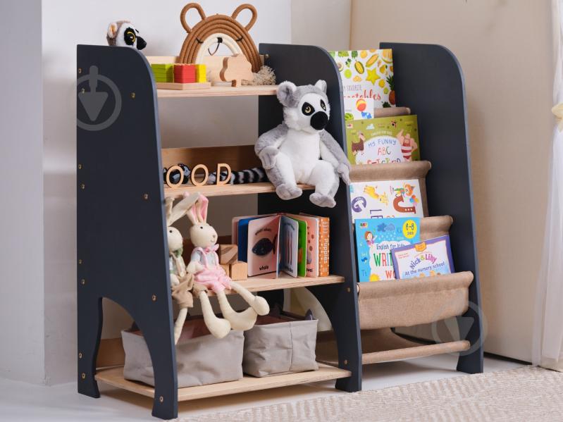 Стелаж Goodevas Монтессорі великий 2в1 для книг та іграшок E648 бежевий - фото 11 Стелаж Goodevas Монтессорі великий 2в1 для книг та іграшок E648 бежевий - фото 11