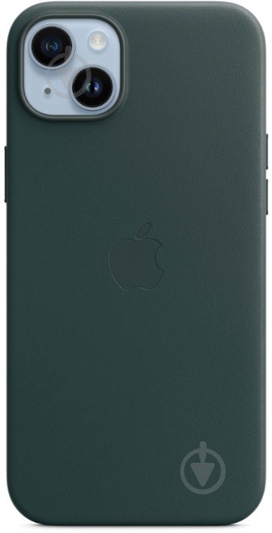 Чохол Apple Leather Case with MagSafe для iPhone 14 Plus forest green(MPPA3ZE/A) - фото 1