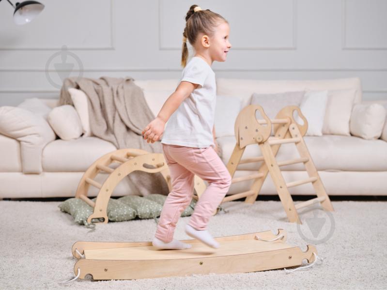 Ігровий комплекс Goodevas Монтессорі 4в1 mini трикутник Піклера/арка/гірка/подушка Бежевий E549 - фото 5 Ігровий комплекс Goodevas Монтессорі 4в1 mini трикутник Піклера/арка/гірка/подушка Бежевий E549 - фото 5