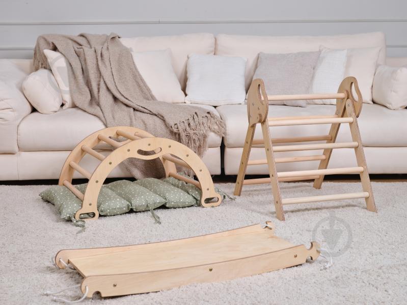 Ігровий комплекс Goodevas Монтессорі 4в1 mini трикутник Піклера/арка/гірка/подушка Бежевий E549 - фото 6 Ігровий комплекс Goodevas Монтессорі 4в1 mini трикутник Піклера/арка/гірка/подушка Бежевий E549 - фото 6