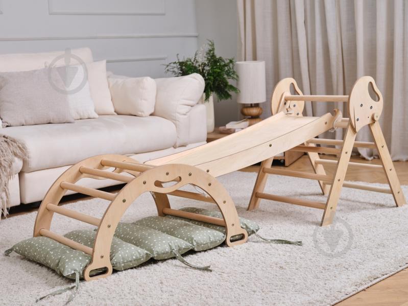 Ігровий комплекс Goodevas Монтессорі 4в1 mini трикутник Піклера/арка/гірка/подушка Бежевий E549 - фото 7 Ігровий комплекс Goodevas Монтессорі 4в1 mini трикутник Піклера/арка/гірка/подушка Бежевий E549 - фото 7