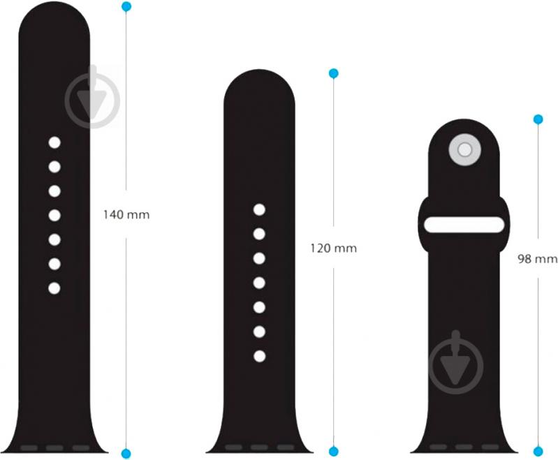 Ремінець Armorstandart Sport Band (3 Straps) для Apple Watch 42-44 мм black ARM49097 - фото 3