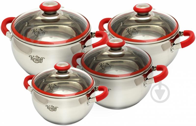 Набір каструль Krauff 8 предметів 26-242-012 - фото 1 Набір каструль Krauff 8 предметів 26-242-012 - фото 1