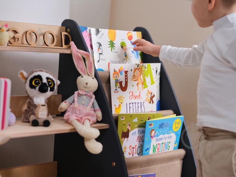 Стелаж Goodevas Монтессорі 2в1 для книг та іграшок E624 молочний - фото 14 Стелаж Goodevas Монтессорі 2в1 для книг та іграшок E624 молочний - фото 14