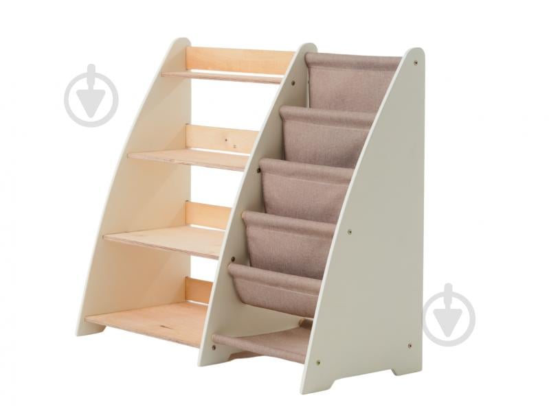 Стелаж Goodevas Монтессорі 2в1 для книг та іграшок E624 молочний - фото 2 Стелаж Goodevas Монтессорі 2в1 для книг та іграшок E624 молочний - фото 2