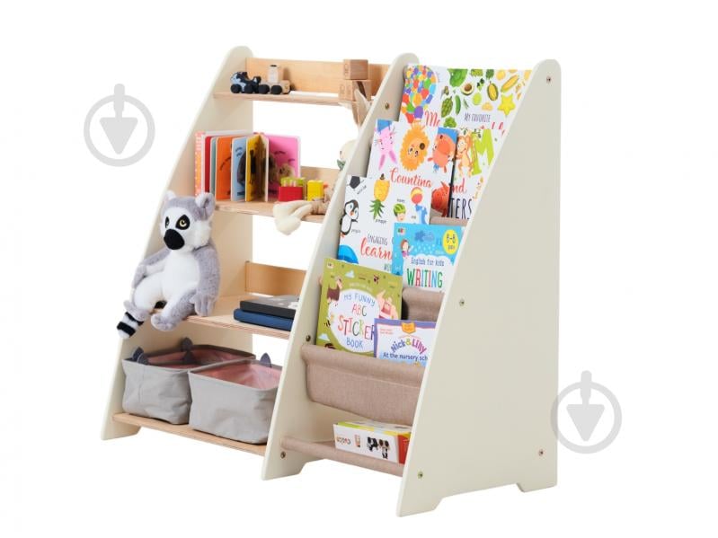 Стелаж Goodevas Монтессорі 2в1 для книг та іграшок E624 молочний - фото 19 Стелаж Goodevas Монтессорі 2в1 для книг та іграшок E624 молочний - фото 19