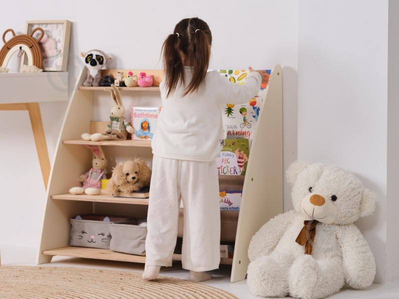 Стелаж Goodevas Монтессорі 2в1 для книг та іграшок E624 молочний - фото 20 Стелаж Goodevas Монтессорі 2в1 для книг та іграшок E624 молочний - фото 20