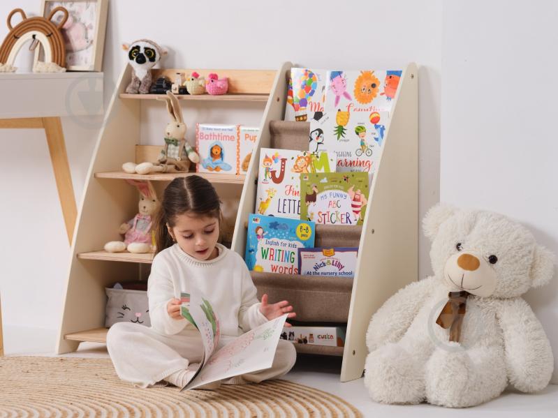 Стелаж Goodevas Монтессорі 2в1 для книг та іграшок E624 молочний - фото 21 Стелаж Goodevas Монтессорі 2в1 для книг та іграшок E624 молочний - фото 21