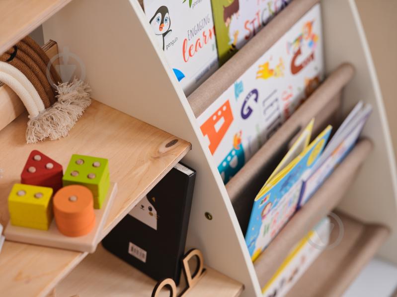 Стелаж Goodevas Монтессорі 2в1 для книг та іграшок E624 молочний - фото 26 Стелаж Goodevas Монтессорі 2в1 для книг та іграшок E624 молочний - фото 26