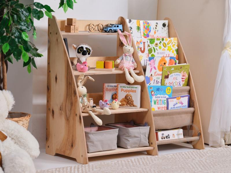 Стелаж Goodevas Монтессорі 2в1 для книг та іграшок E624 молочний - фото 35 Стелаж Goodevas Монтессорі 2в1 для книг та іграшок E624 молочний - фото 35