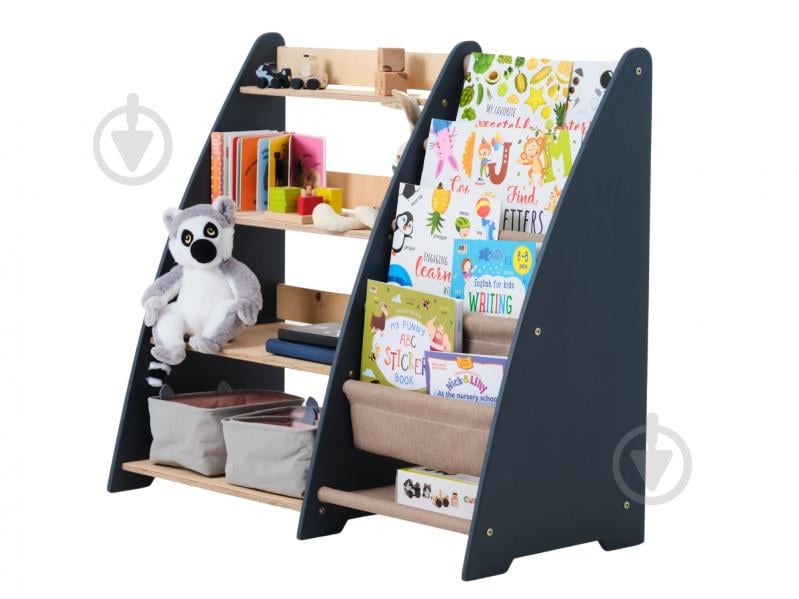 Стелаж Goodevas Монтессорі 2в1 для книг та іграшок E624 молочний - фото 8 Стелаж Goodevas Монтессорі 2в1 для книг та іграшок E624 молочний - фото 8