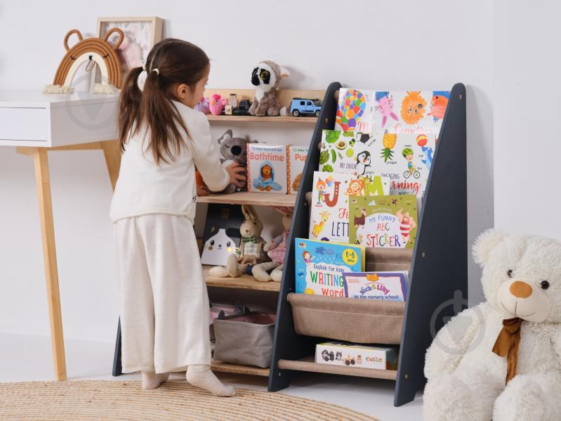 Стелаж Goodevas Монтессорі 2в1 для книг та іграшок E624 молочний - фото 9 Стелаж Goodevas Монтессорі 2в1 для книг та іграшок E624 молочний - фото 9