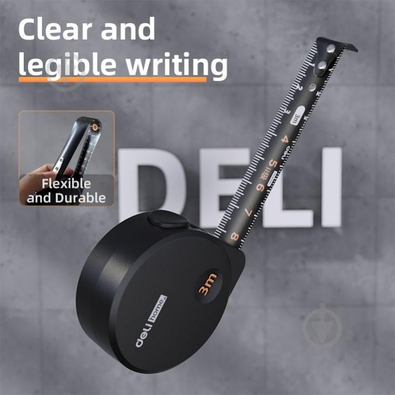 Рулетка Deli EHT8316 3 м x 16 мм - фото 2