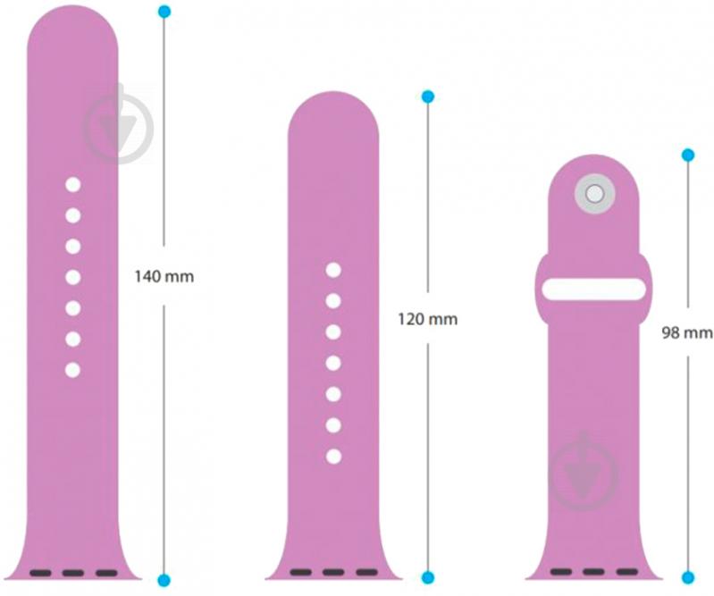 Ремінець Armorstandart Sport Band (3 Straps) для Apple Watch 42-44 мм lavender purple ARM51945 - фото 3