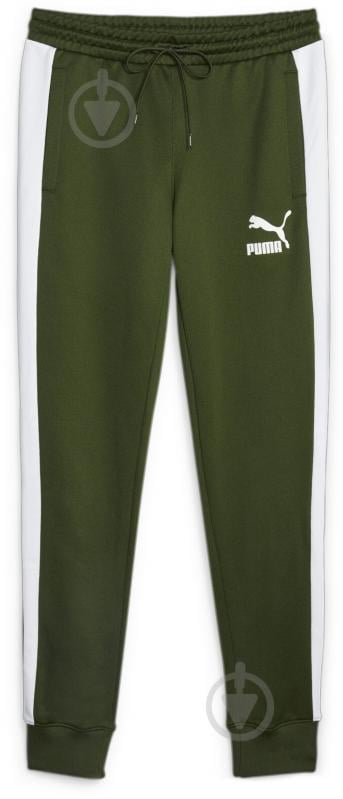 Брюки Puma T7 ICONIC TRACK PANTS (S) PT 53948531 р. M зеленый - фото 1