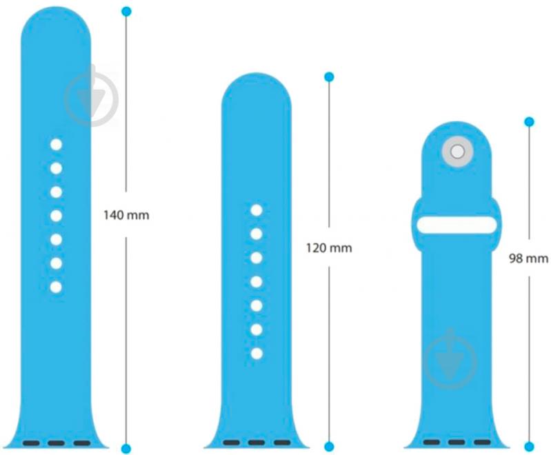 Ремешок Armorstandart Sport Band (3 Straps) для Apple Watch 42-44 мм light blue ARM51944 - фото 3