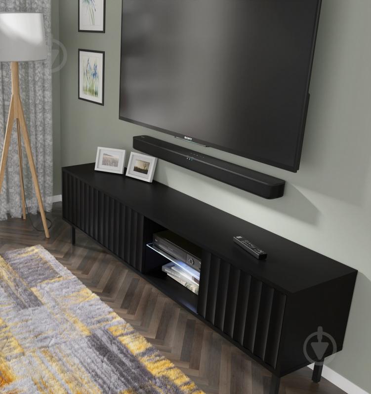 Тумба под ТВ BIM Furniture Vina 3д 1560x310x310 мм черный матовый(VINA_TV_STAND_156_BLACK_MAT) - фото 9 Тумба под ТВ BIM Furniture Vina 3д 1560x310x310 мм черный матовый(VINA_TV_STAND_156_BLACK_MAT) - фото 9