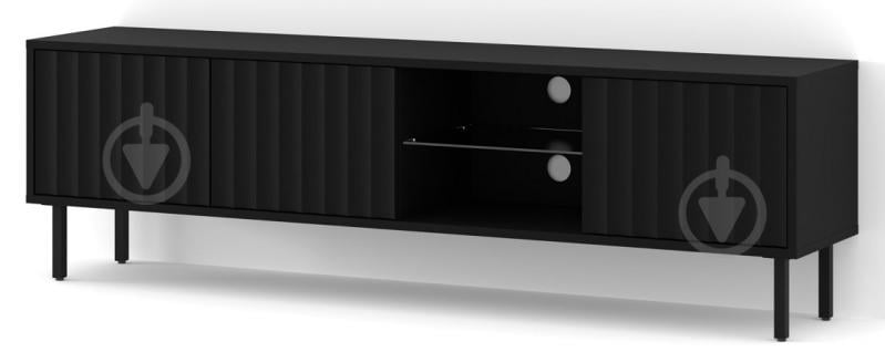 Тумба под ТВ BIM Furniture Vina 3д 1560x310x310 мм черный матовый(VINA_TV_STAND_156_BLACK_MAT) - фото 2 Тумба под ТВ BIM Furniture Vina 3д 1560x310x310 мм черный матовый(VINA_TV_STAND_156_BLACK_MAT) - фото 2