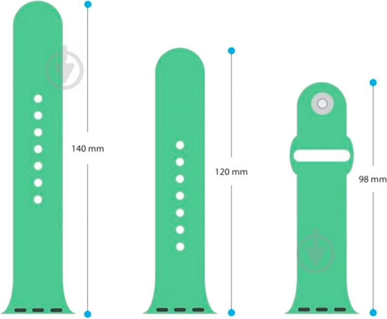 Ремінець Armorstandart Sport Band (3 Straps) для Apple Watch 42-44 мм mint ARM51947 - фото 3