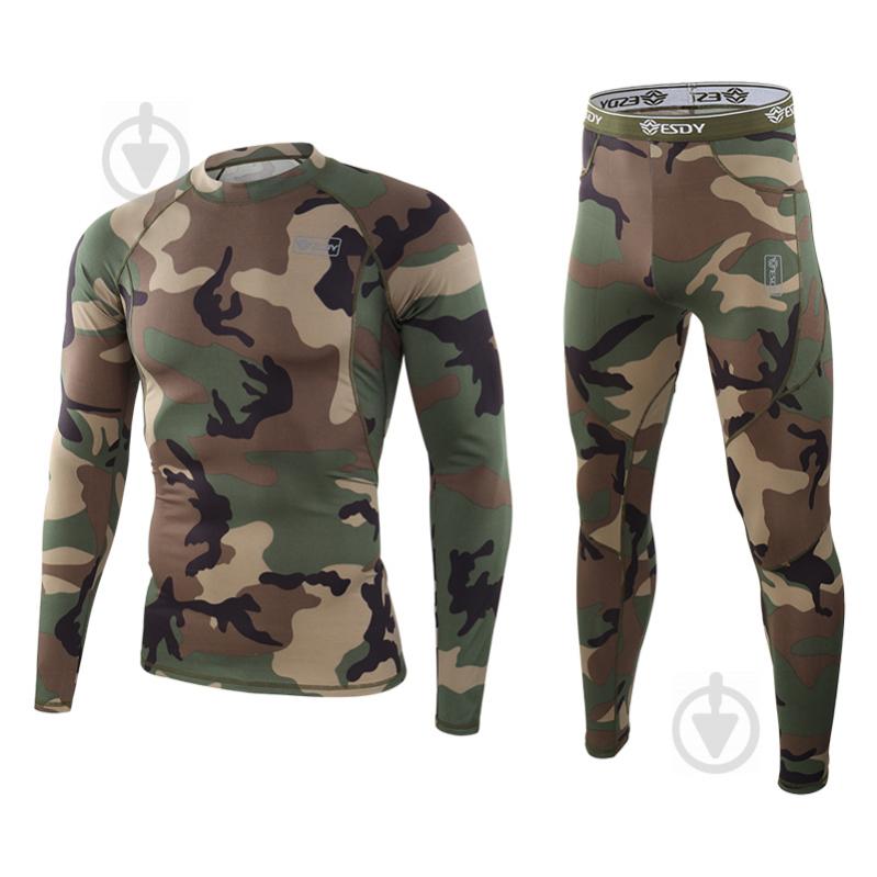 Термобелье быстросохнущее. Camo JA-09-5 р.XL зеленый - фото 1