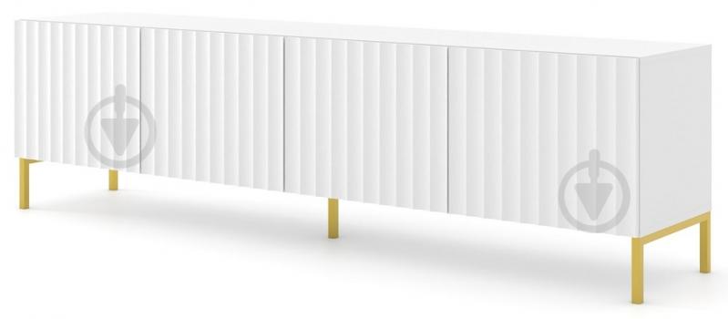 Тумба під ТВ BIM Furniture Wave 4д 2000x560x420 мм золотий/білий матовий (WAVE_TV_STAND_200_4D_WHITE_MAT) - фото 1 Тумба під ТВ BIM Furniture Wave 4д 2000x560x420 мм золотий/білий матовий (WAVE_TV_STAND_200_4D_WHITE_MAT) - фото 1