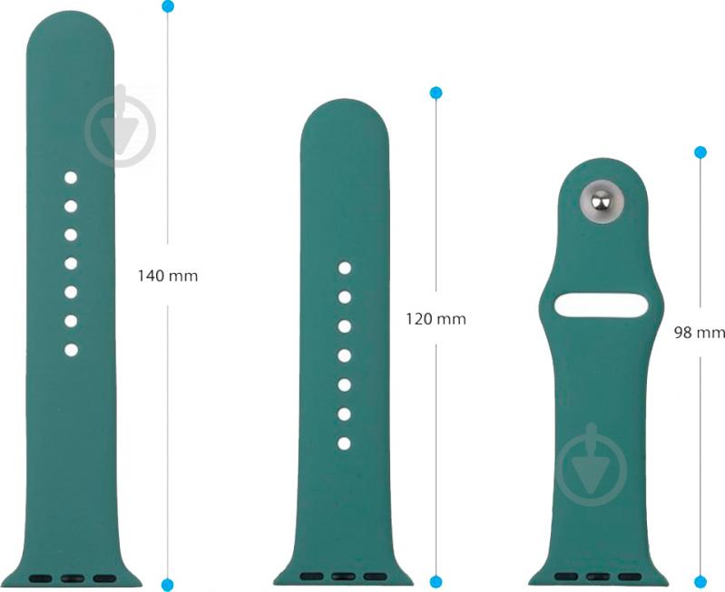 Ремінець Armorstandart Sport Band (3 Straps) для Apple Watch 42-44 мм pine green ARM56845 - фото 3