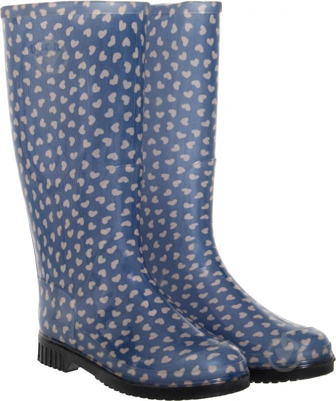 Сапоги Alisa Line Мини сердца р.38 А201 голубой - фото 1