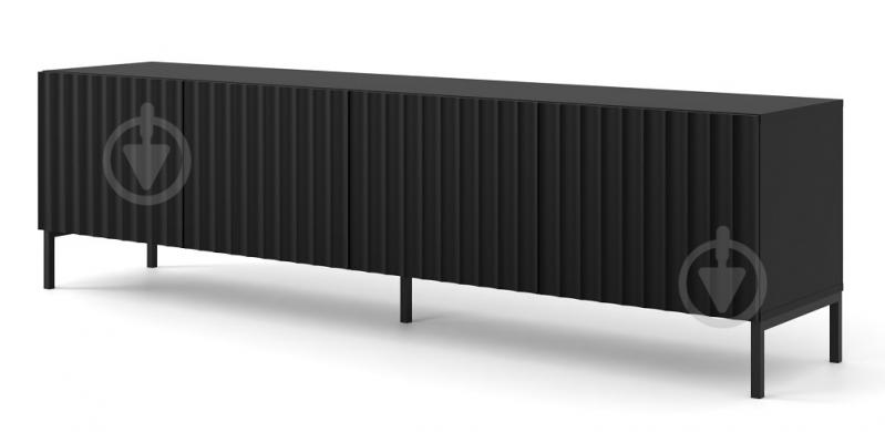 Тумба под ТВ BIM Furniture Wave 4д 2000x560x420 мм черный матовый/черный(WAVE_TV_STAND_200_4D_BLACK_MAT) - фото 1 Тумба под ТВ BIM Furniture Wave 4д 2000x560x420 мм черный матовый/черный(WAVE_TV_STAND_200_4D_BLACK_MAT) - фото 1