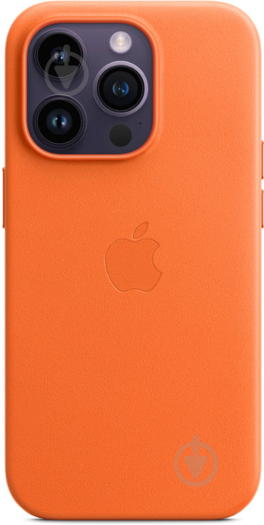 Чохол Apple Leather Case with MagSafe для iPhone 14 Pro orange(MPPL3ZE/A) - фото 1