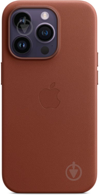 Чохол Apple Leather Case with MagSafe для iPhone 14 Pro umber(MPPK3ZE/A) - фото 1