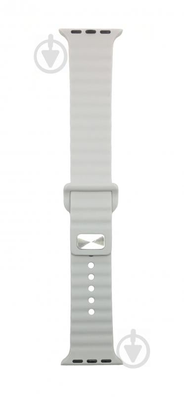 Ремешок Armorstandart Ribbed для Apple Watch 38-40 mm light grey ARM51977 - фото 1