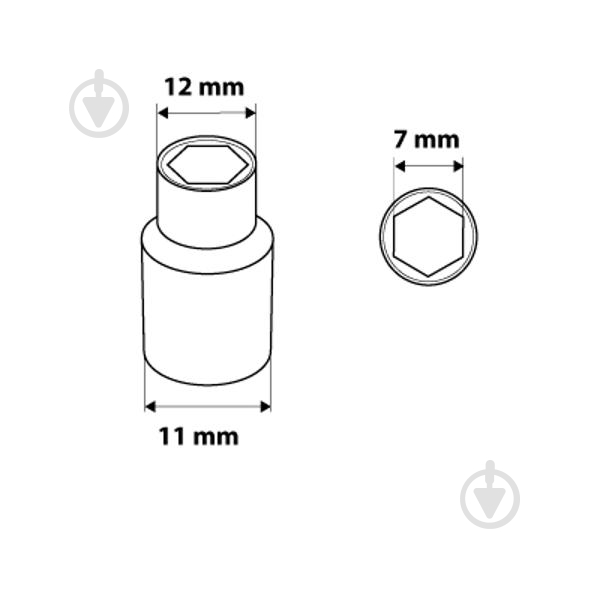 Головка NEO tools 7 мм 08-447 - фото 2