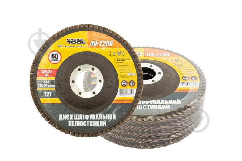 Круг пелюстковий MasterTool 5 шт. 125 мм P60 08-2206PC - фото 1