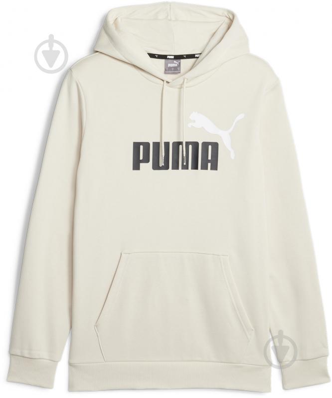 Джемпер Puma ESS+ 2 COL BIG LOGO HOODIE FL 58676487 р.2XL бежевий - фото 1