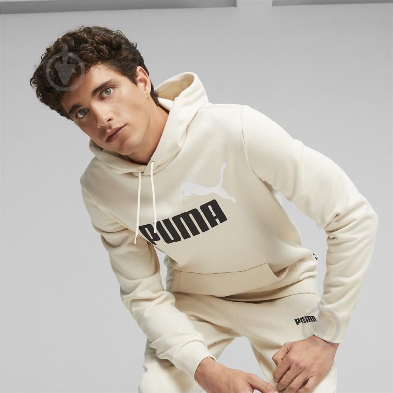 Джемпер Puma ESS+ 2 COL BIG LOGO HOODIE FL 58676487 р.L бежевый - фото 3