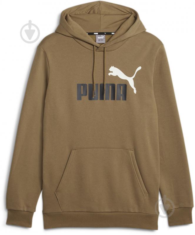 Джемпер Puma ESS+ 2 COL BIG LOGO HOODIE FL 58676494 р.XL коричневый - фото 1