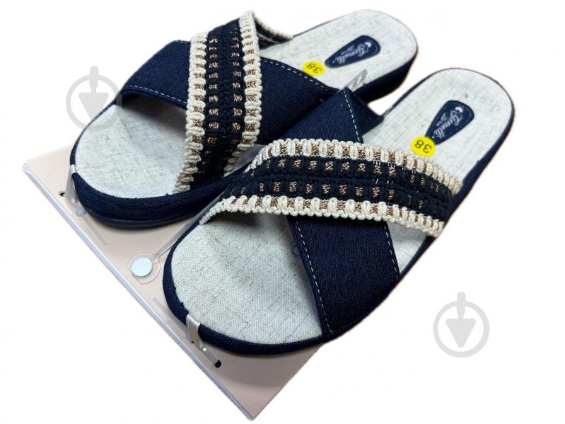 Тапки домашние Gemelli Мерелин р.39 синий - фото 1