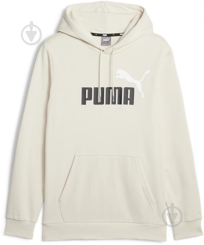 Джемпер Puma ESS+ 2 COL BIG LOGO HOODIE FL 58676487 р.S бежевый - фото 1