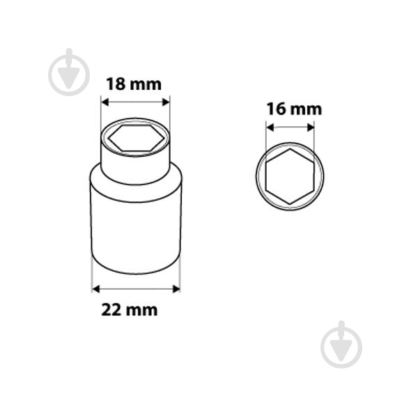 Головка NEO tools 3/8" 16 мм 08-176 - фото 3